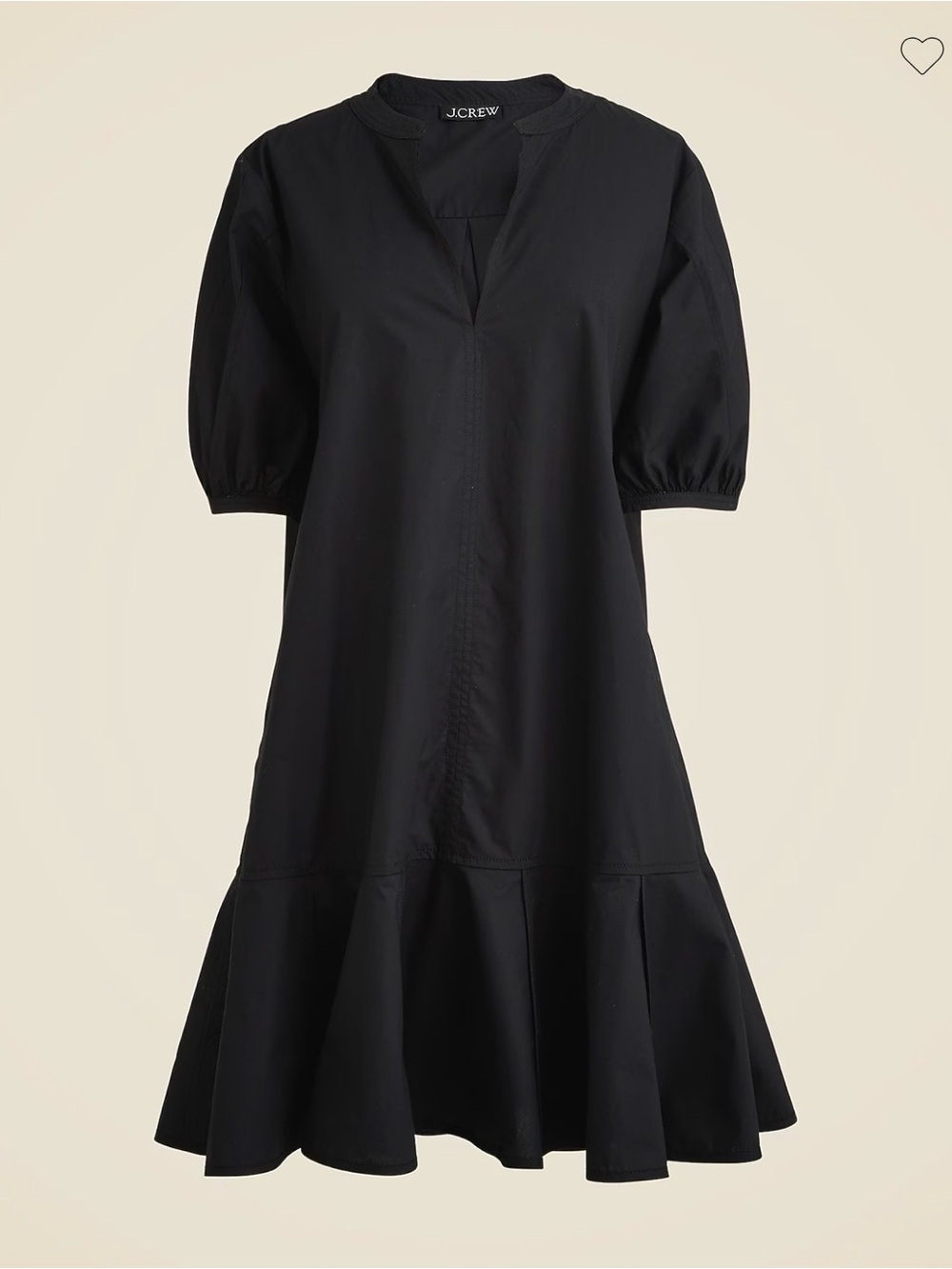 J. Crew Black Delilah Dress in Cotton Poplin size XL
Very Good Condition